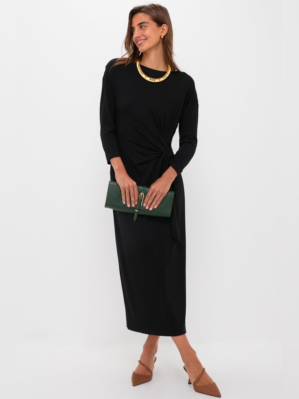 NWOT Tuckernuck Black Side Tie Elspeth Maxi Dress